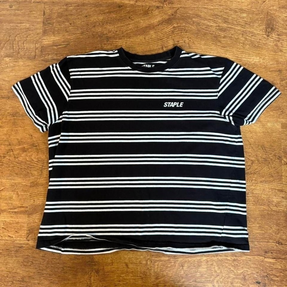 Black and white Staple striped tee